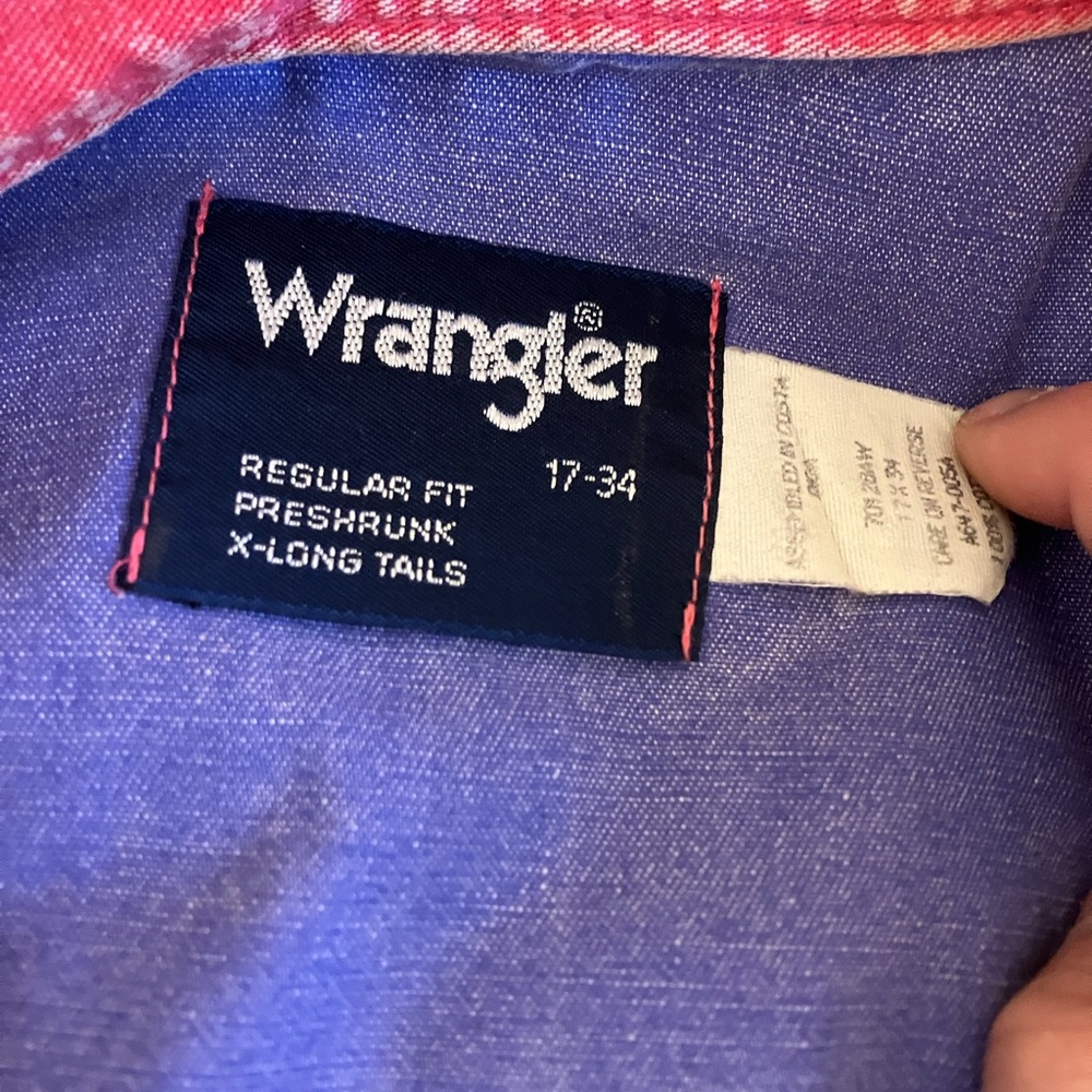 $80s Wrangler Men's Brushpopper Shirt - Picture 4 of 6